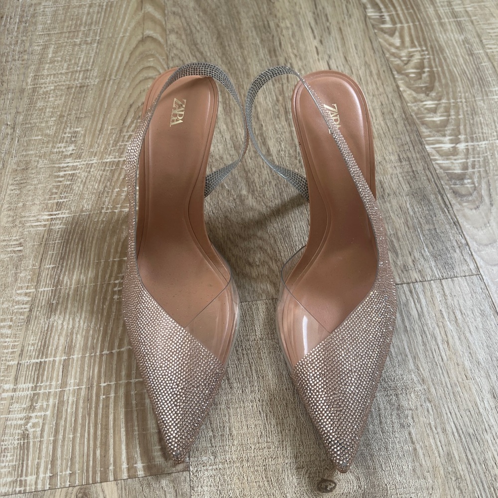 Zara Bedazzled Heels